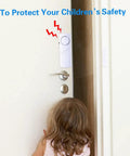 Child observing Super Loud 90dB Door And Window Alarm Pack Of 13 For Kid Safety Magnetic Sensor Home Security Alarm on door