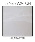 Alabaster glass shade detail for Millbridge 3-Light Indoor Dimmable Chandelier With Alabaster Glass Shades In Satin Nickel