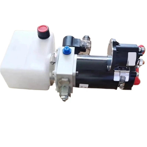 Heavy Duty 24V Hydraulic Power Unit Set For Electric Pallet Truck Stacker with steel motor pack and compact design.