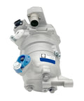 Electric AC Compressor B30EV ETS34GYBGAA front view showcasing reinforced steel housing for crisp cabin air.