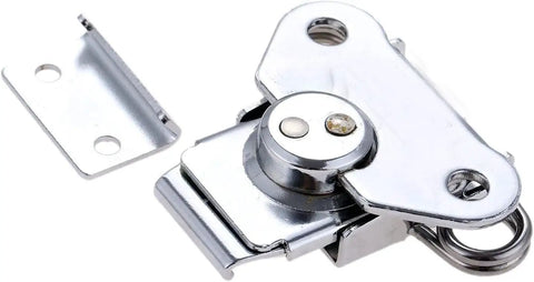 Heavy Duty Toggle Catch Latch With Duckbill Hasp Lock, 60X72Mm Steel Clamp For Cabinets Tool Boxes And Cases Pack Of 2, Easy Install Fast Secure close-up of latch detail