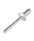 Close-up of a metal blind rivet from the Heavy Duty Riveter Set With Pop Rivet Gun And 120 Piece Blind Rivets Assortment For Metal DIY Projects Pro Grade