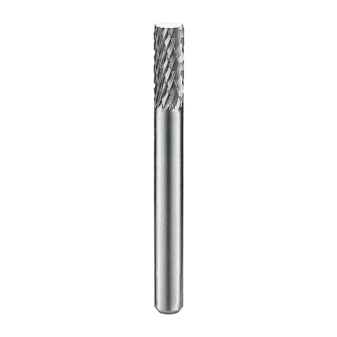 Pro Grade Solid Carbide Rotary Burr File Cylindrical Double Cut For Metalworking And Toolmaking One Quarter Inch Shank Diameter Five Eighths Inch Tool Length Heavy Duty Mold Grinder Drill Bit