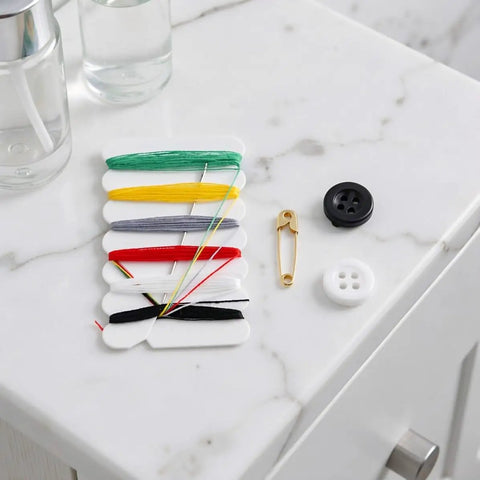 The Go-To 200 Piece Mini Travel Sewing Repair Kit That Slashes Tailor Bills While You Fix Snags On The Fly Without Breaking A Sweat Compact Pocket Gear For Campers Students And Travelers with threads and buttons.