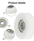 Close-up of Electric Bike Hub Motor Planetary Gear Replacement Kit 36T With Bearings, highlighting gear details and bearings.