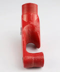 Kick Plumbing Projects With This Heavy Duty Manual Steel Pipe Bender! Red steel pipe bender head for precise angles.