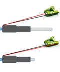 Heavy Duty Dc Micro Linear Actuator Motor Packin 188 Newtons Thrust with battery connections for smooth motion.