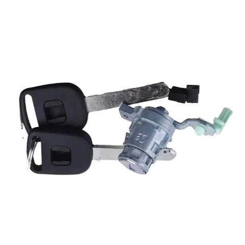 Durable Ignition Lock Cylinder For Honda Pilot EX L Sport 2004 2007 With Keys, Solid Brass Core, Beefy Alloy Shell displayed with keys