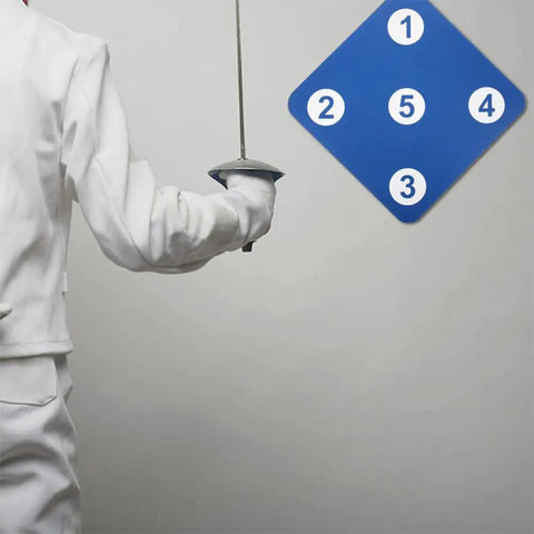Two Piece Rubber Fencing Targets Wall Mounted Weatherproof Practice Targets For Fencing And Archery Blue Color Built Tough