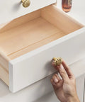 Hand installing Brushed Gold Cabinet Knobs Set Of 10 Brass Drawer Pulls For Kitchen Cupboards And Bathroom Dresser Zinc Alloy Hardware