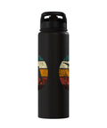 Retro Hang Glider Water Bottle Stainless Steel Insulated For Rad Adventurous Skies Lovers with Vintage Flying Graphic
