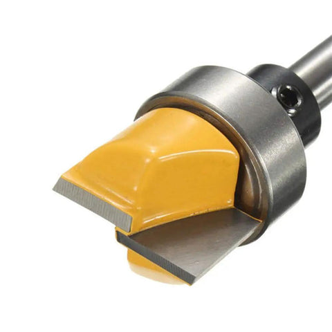 One Quarter Inch Shank Flush Trim Hinge Mortising Router Bit With Ball Bearing For Hinge Mortises, cutting edge detail view