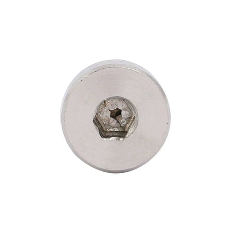 Front view of 10 Pcs 304 Stainless Steel Hex Socket Shoulder Bolts With 8mm Shoulder Diameter And 5mm Shoulder Length M6 Fully Threaded Hex Drive
