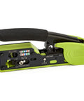 All In One RJ45 Crimp Tool For Pass Through Connectors, Cut, Score, And Strip, Works With Cat5e, Cat6, Cat6A Shielded And Unshielded Cabling