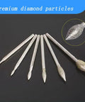 Olive Shape Diamond Burr Set, 11 Pcs, 3 By 32 Inch Shank Mounted Grinding Bits For Rotary Tool, assorted sizes visible