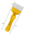 Beekeeping Uncapping Fork With 18 Tines Stainless Steel Bee Tool For Harvesting Honey From Frames, yellow handle with tine measurements