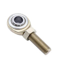 Real Deal Pair Of Badass Heavy Duty Left And Right Heimb Joints With Tight Jam Nuts Designed Specifically For Road Ready Pickup Trucks Built Tough Today. Close-up of a left Heim joint with steel thread.