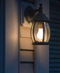 Outdoor wall fixture with 12 Pack 9W LED A19 Bulbs That Replace 60W, 800 Lumens, 5000K Daylight Cool White, E26 Base