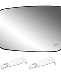 Driver Side Heated Mirror Glass Replacement For 2009-2018 Ram 1500 2500 Left Exterior Convex Mirror With Backing Plate And Built In Heating Ice Melt Fog Free Vision No Fuss Install shown separately