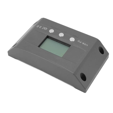Beefed Up 50A MPPT Solar Charge Controller With LCD Display And Dual USB Ports For 12V 24V Auto Adaptive Charging Ideal For Solar Panels Camping And Outdoor Adventures, black ABS unit with LCD