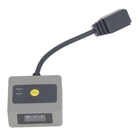 Fixed Mount Industrial Barcode Scanner With Beefy Aluminum Alloy Housing Reads 1D 2D And QR Codes Fast At 120fps Auto Sensing And Button Trigger