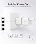Smart USB WiFi Adapter For Type A USB Devices 5V Two Pack With App Remote Control Alexa And Google Home No Hub Required shown plugged into wall socket