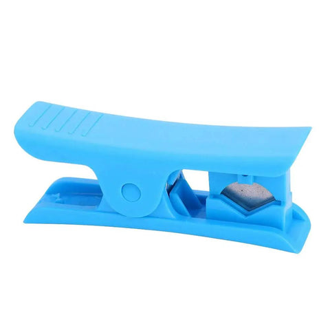 Portable MTB Hydraulic Brake Line Cutter For Bike Disc Brakes, Precise Oil Tube Cutter For Hydraulic Hose, Easy Grip Cycling Tool in blue.