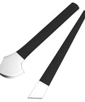 Two Piece Leather Edge Trimming Cutter Set For Skiving And Edge Cutting, Durable Manganese Steel Leather Craft Tools shown.