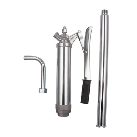 Heavy Duty Lever Action Barrel Pump Stainless Steel Manual Oil Transfer Drum Pump For Engine Gear Fluid Fast 28 Liter Per Minute Hand Operated Sump Extraction Tool For Garage Workshop Use