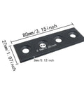 Barn Door Track Connector Sliding Door Hardware Black Carbon Steel Interior Adaptor for Connecting Metal Joining Plate