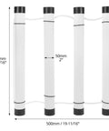 PVC Scuba Dive Cylinder Tank Rack Holder For Cars, Keeps 3 Tanks From Rolling, 20 Inch Long By 2 Inch Diameter Tubes, front view