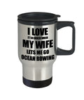 14 Ounce Stainless Steel Travel Mug For Him Funny Gift I Love It When My Wife Lets Me Novelty Gag Joke Insulated Cup