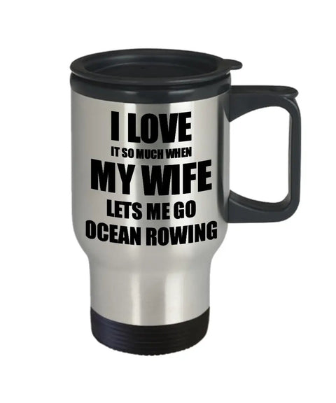 14 Ounce Stainless Steel Travel Mug For Him Funny Gift I Love It When My Wife Lets Me Novelty Gag Joke Insulated Cup
