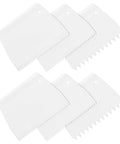 Six Piece Plastic Notched Glue Spreader Kit With Half And One Inch Teeth For Epoxy Resin Putty Hardwood Flooring Smooth Glide Design Reusable Spreaders, clear plastic spreaders.