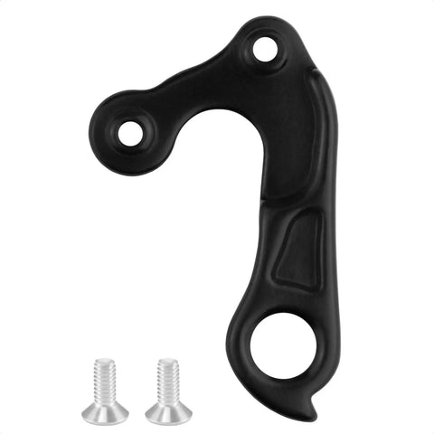 Derailleur Hanger Replacement D025 for Rear Derailleur with two screws, fits mountain bikes road bicycles and MTBs, durable aluminum.