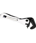Compact Rough Wrench For Automotive And Furniture Assembly Quick Fixes In Tight Spaces, black and silver tool, ergonomic handle, close-up view.