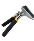 Side view of 3 Inch Curved Sheet Metal Hand Seamer For Bending Flattening And Straightening Pro Grade Metalworking Pliers With Double Dipped Grips