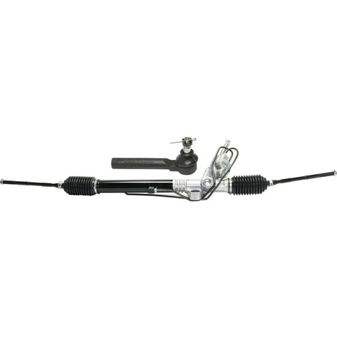 Real Deal Replacement Steering Rack Kit 2005 To 2009 Subaru Outback With Tie Rod Ends Three Piece Set showing steering components.