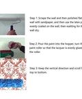 Step-by-step guide for using the Super Smooth Decorative Texture Paint Roller With Interchangeable Pattern Heads.