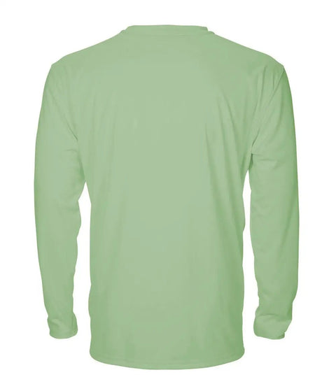 Green Tea Men's UPF 50+ ProtectUV Mega Solar Long Sleeve Shirt With Melanoma Foundation Seal Of Approval back view