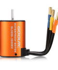 Waterproof 3650 3900KV Brushless Motor with visible wiring for RC cars and trucks, precision balanced rotor, high strength magnets.