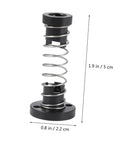 Black and silver spring component with measurements for 3D printers. Not part of the 2-Pack Stainless Steel T8 Lead Screws With Copper Nuts Kit.