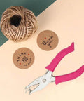 Two Size Hole Punch Set With One Quarter Inch And One Eighth Inch Holes, 2 Pack Craft Punchers with labels and twine