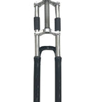 Black 26 Inch Triple Tree Front Suspension Fork With Double Shoulder Mounts For 26 Inch Mountain Bikes One Eighth Inch Headset Disc Brake Compatible