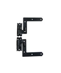 Blind Shutter Hinge For Wood Frame And Brick, Steel Construction With 2-1/8 Inch Offset, Powder Coated Matte Black Finish, 2 Pack (1 Pair Each)