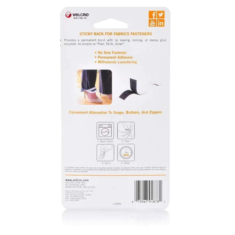 Foolproof Slap On Fabric Tape 24 Inches Long By Three Quarters Wide Strong Adhesive Hemming Roll packaging details and usage instructions.