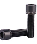 Ultra Lightweight Titanium M7 Bolt 25mm Allen Head With Washers For Bicycle Screws Pack Of 4 Black Corrosion Resistant High Strength