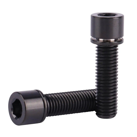 Ultra Lightweight Titanium M7 Bolt 25mm Allen Head With Washers For Bicycle Screws Pack Of 4 Black Corrosion Resistant High Strength
