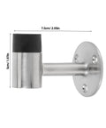 Heavy Duty Zinc Alloy Door Stopper with rubber head, side view showing dimensions for bedroom and balcony doors.