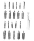 Kick Some Ass With This High Speed Steel Nan Screw Removal Drill Bit Set, A Total Game Changer For DIYers Fixing Stripped Bolts And Broken Fasteners In Your Garage Or Home Workshop Without Any Drama Or Stress., HSS extractor bits and socket adapter set